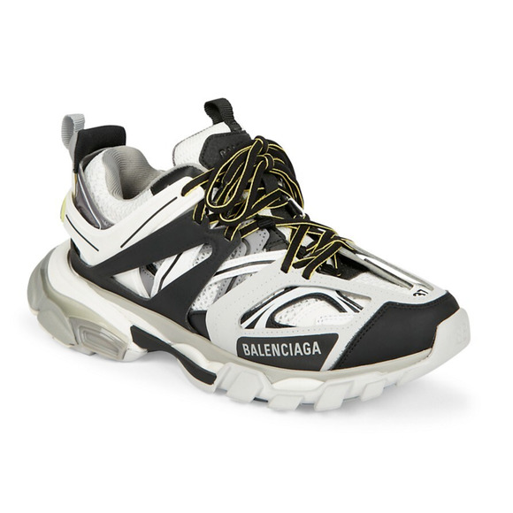 Balenciaga Track Sneaker Womens Black Grey White Yellow Platform Flat Trainer 36 - Picture 3 of 11
